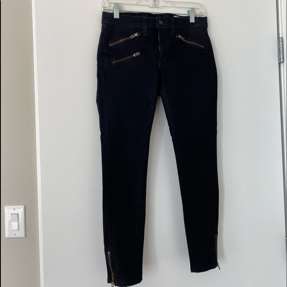 Rag & bone Coated Zipper Black Jeans